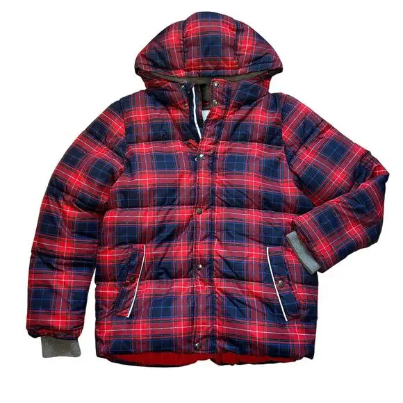 Mini Boden Plaid Puffer Coat 13-14Y - Picture 1 of 7